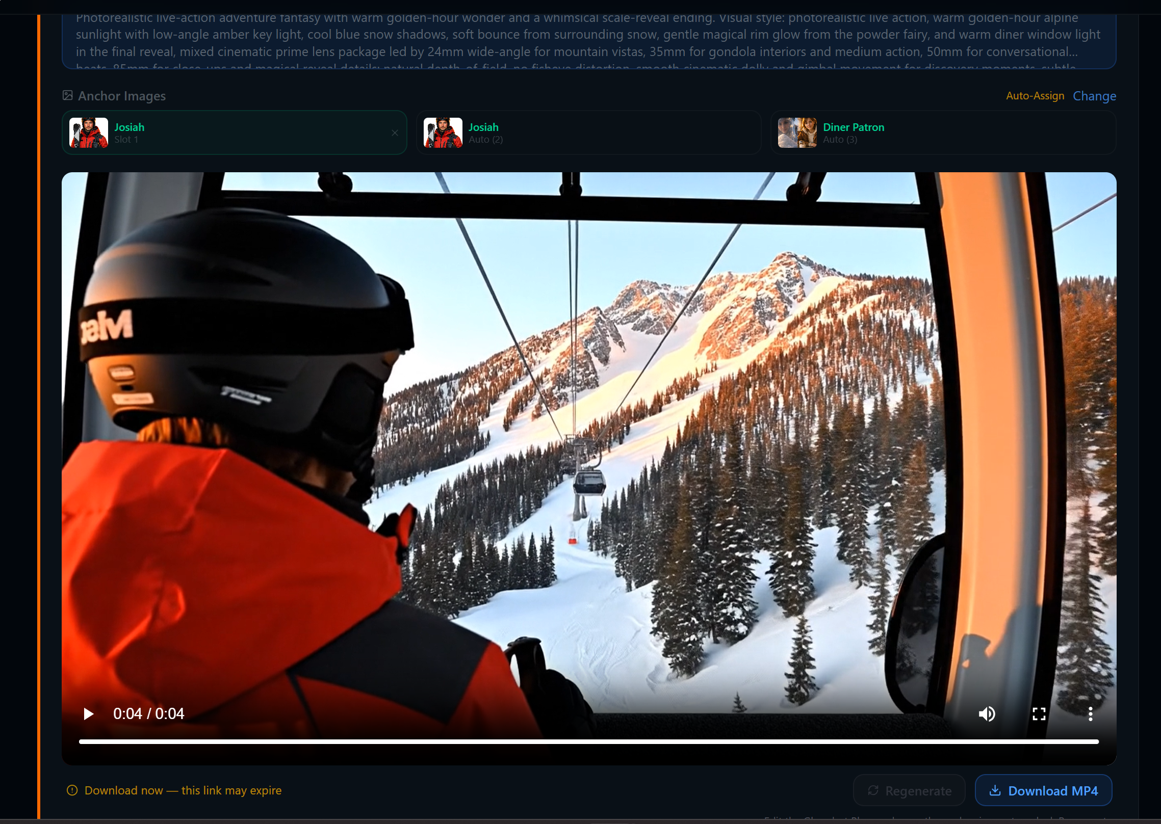 GlowStitch — rendered video scenes with smooth transitions
